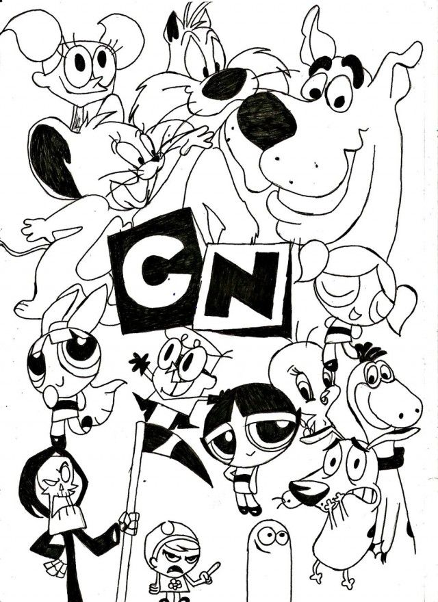 tranh tô màu cartoon network